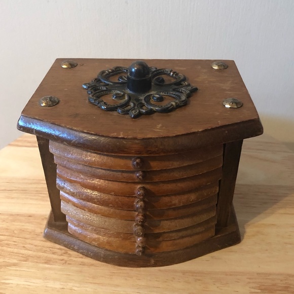 *3for$30* Set of 8 vintage wood and cork coasters